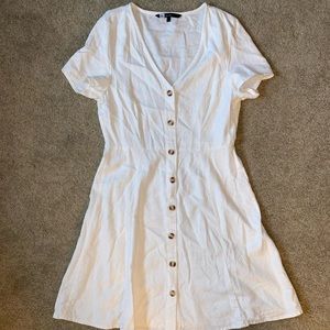 White linen dress